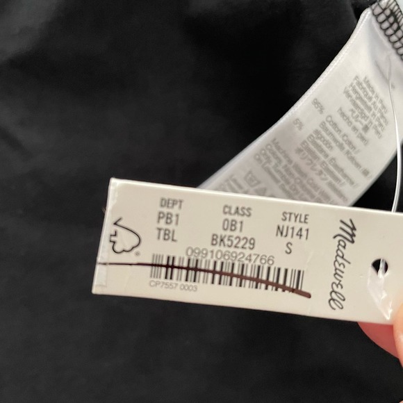 NWT Madewell Knit Biker Unitard in True Black Size‎ Small - Picture 9 of 10